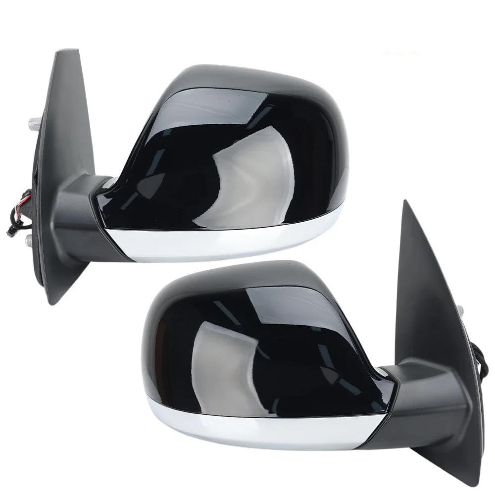 Per VW Per Amarok 2013-2023 5 Pin Specchietto Retrovisore Montaggio Manuale Laterale Pieghevole Retrovisore Completo(1pair black chrome)