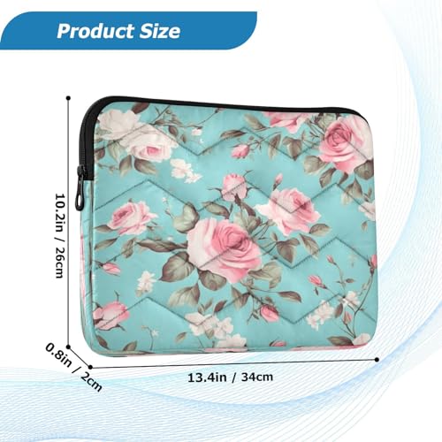 Funda para portátil 13-14 pulgadas con rosas acuarela miniatura 3