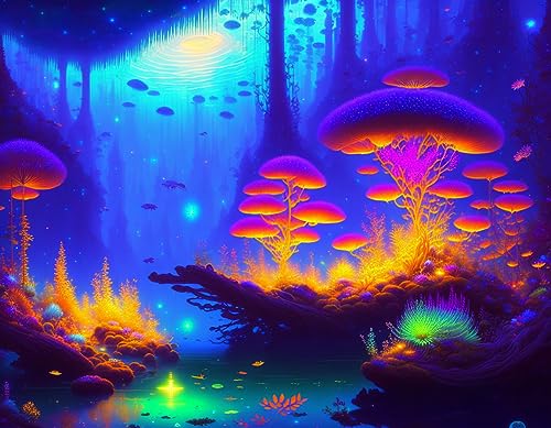 Impression sur toile 58x90 cm Vibrant Ecosystem art mural nature moderne sans cadre