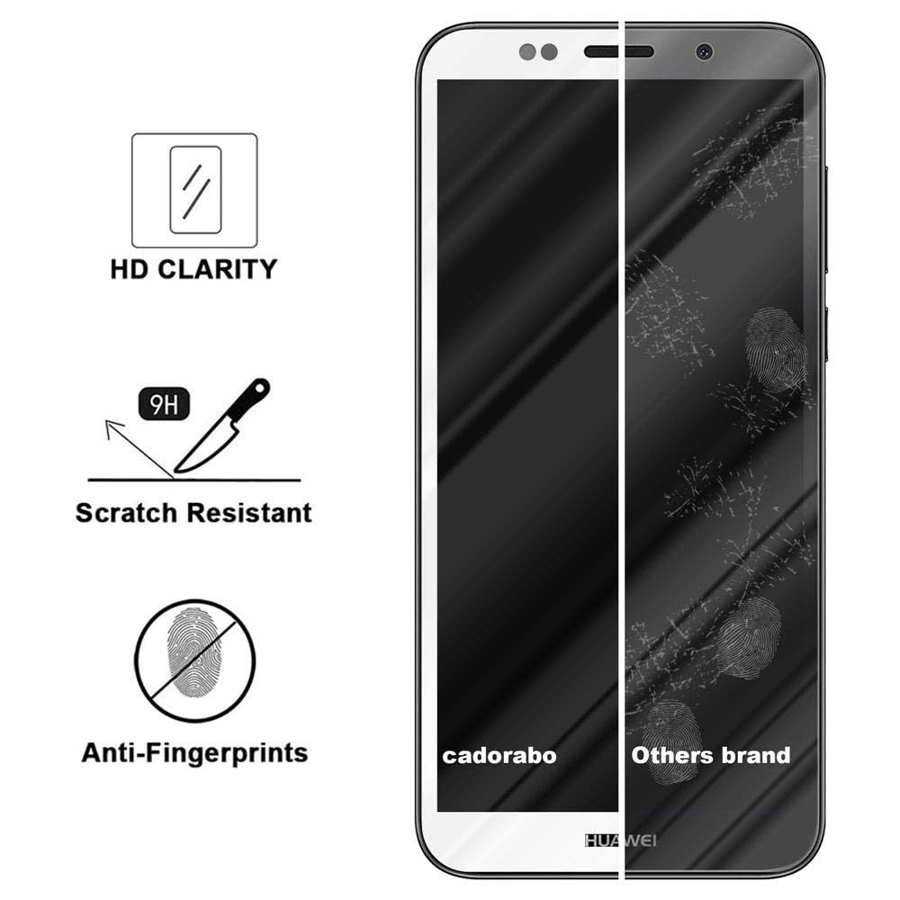 Cadorabo Vetro Protettivo Trasparente Con Bordo Nero Per Huawei Y5 2019 – Durezza 9H – Copertura Totale Con 3D Touch