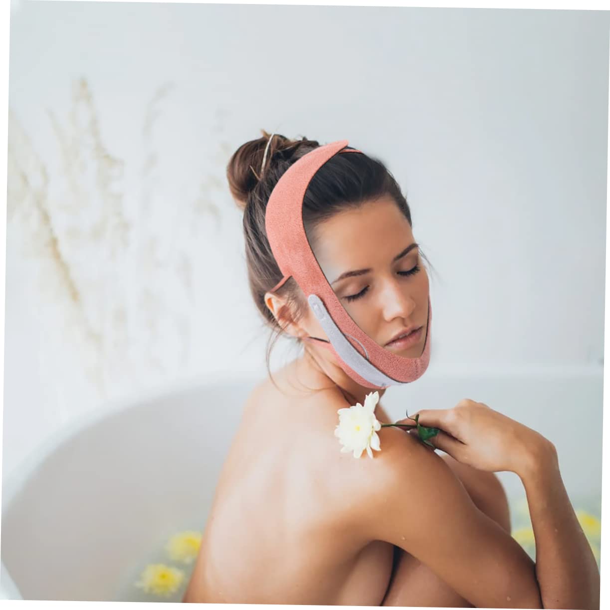 Bande de modelage du visage v sangle anti-âge mentonnière anti double menton compacte - 8