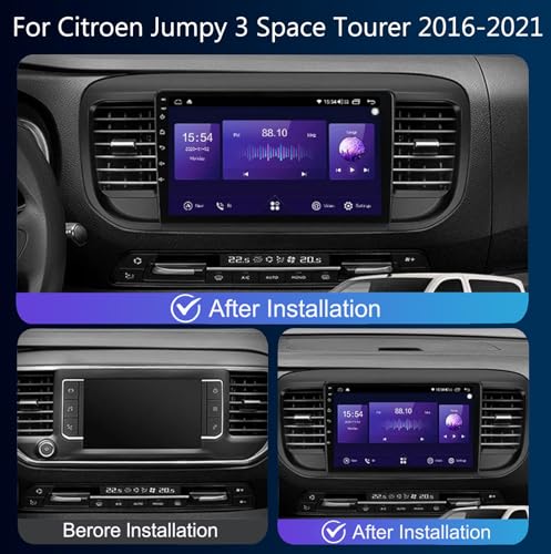 Autoradio Android 13 Citroën Jumpy 3 écran tactile Bluetooth GPS 9 pouces NF-7 - 7