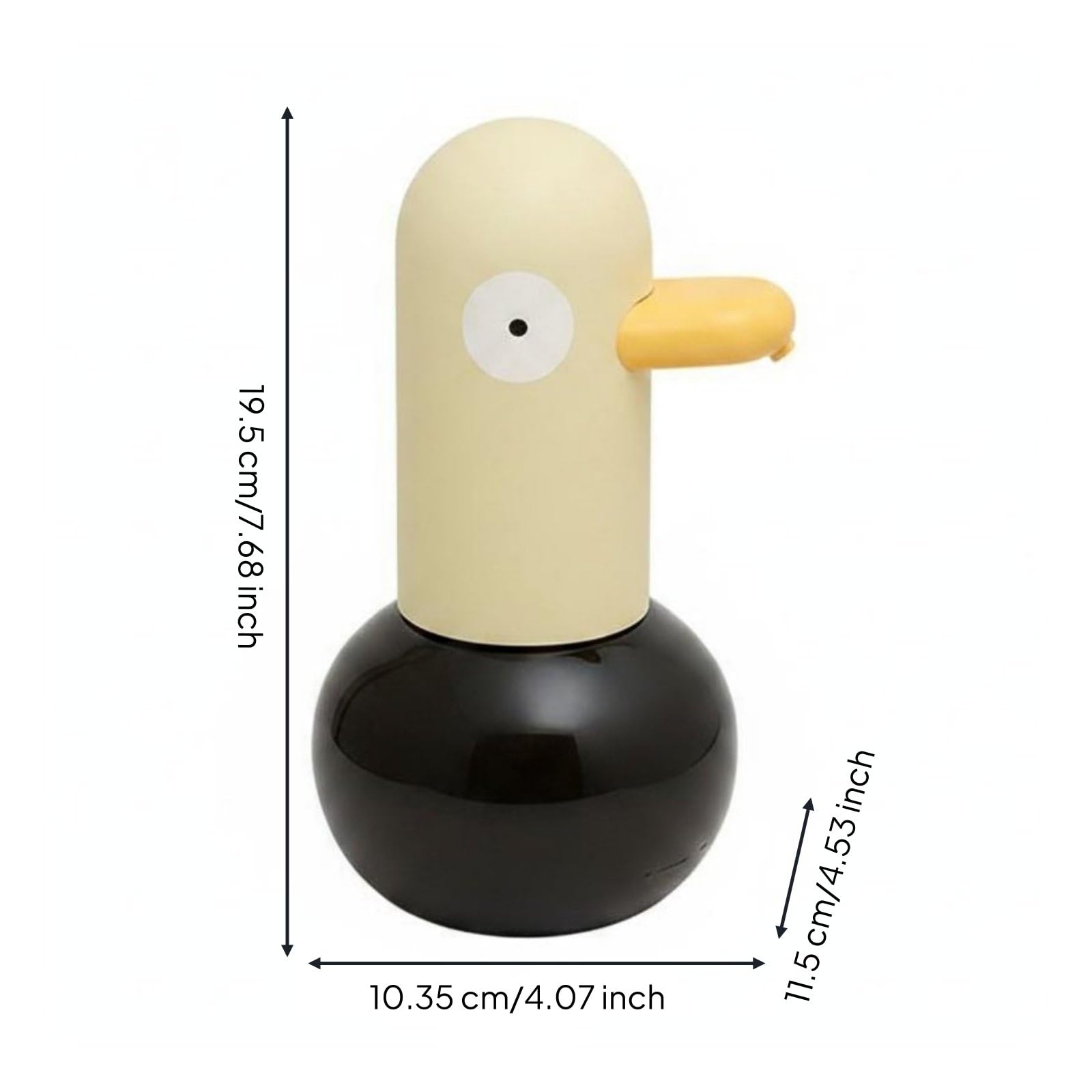 Dispensador de Jabón Espumoso Automático Dispensador Espuma Bomba Jabón sin Contacto con IPX4 Resistente a Humedad y Tanque Transparente 400ml en, Amarillo