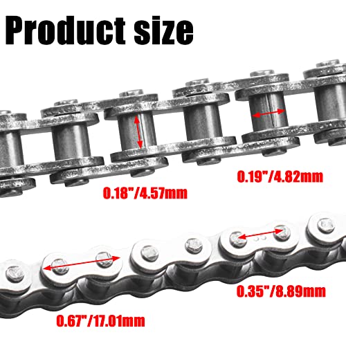 Cncmotok 35 Roller Chain 140 Link+ Chain Breaker, Fit For Coleman Ct200U Cc100X Baja Doodle Bug Blitz Dirt Bug Racer Motor Sports Db30 Harbor Freight Predator 212Cc Go Kart Cart Motovox Mini Bike #TOP2
