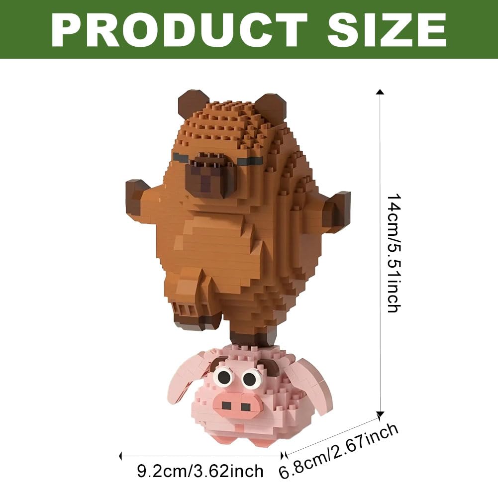 Capybara Mini Building Blocks Cartoon DIY Building Blocks Capybara Cute Guinea Pig Model Building Block Toy for Parent-Child Interactive GamesStress-Relieving Educational Toys Capybara Gifts (style B) - Image 2