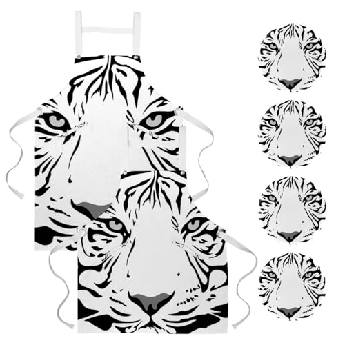 Tablier de cuisine lot de 2 tablier de serveuse restaurant bistrot et bar