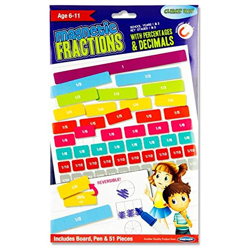 Premier Stationery Clever Kidz Magnetic Fractions - Percentages and Decimal Set, W2113019