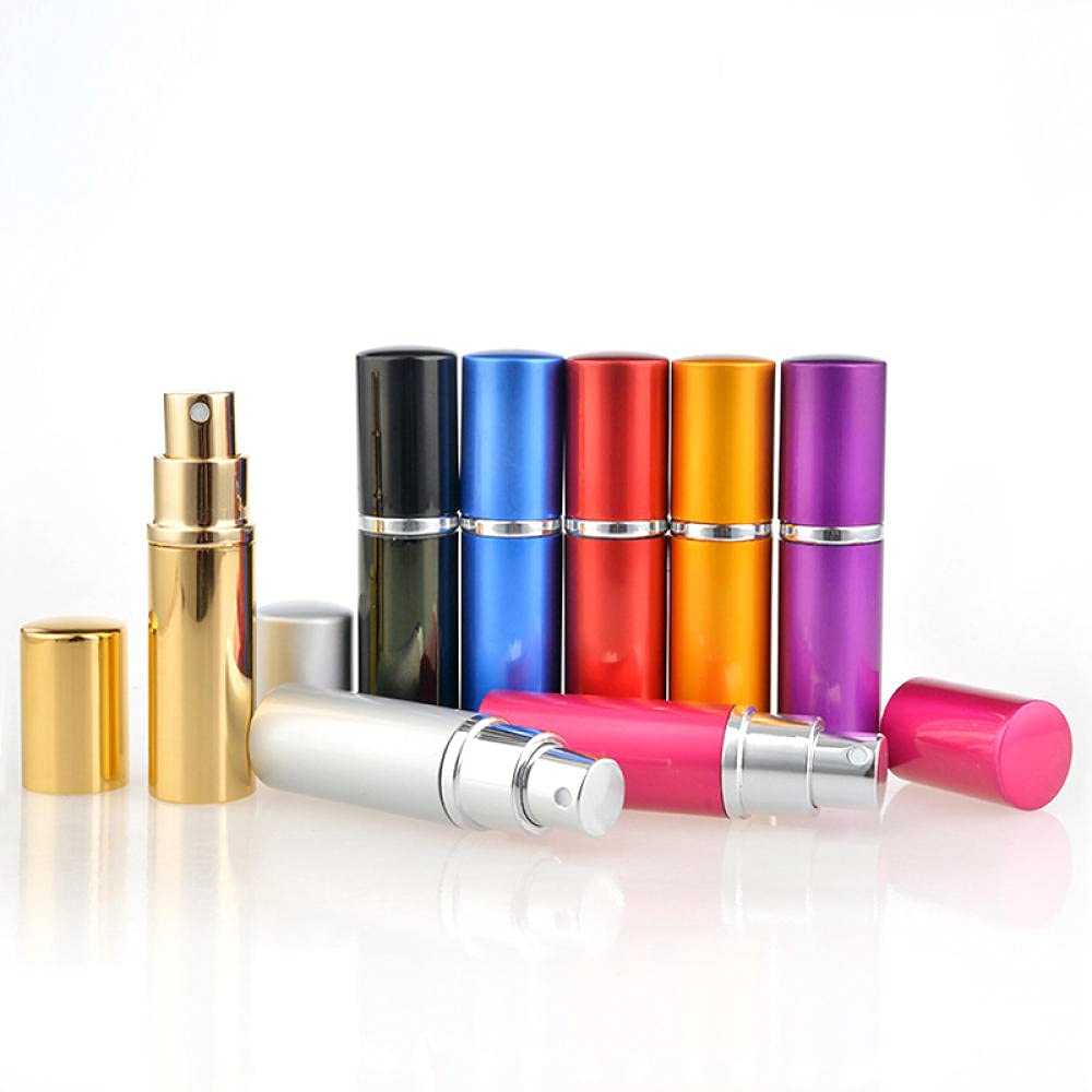 Porta Profumo da Viaggio Boccette Profumi Vuoti Ricaricabilebottiglia di Parfum Vuota del Parfum della Bottiglia del Mini del Profumo di 6Ml Riutilizzabile-8 Pezzi_10Ml Gold Gold.