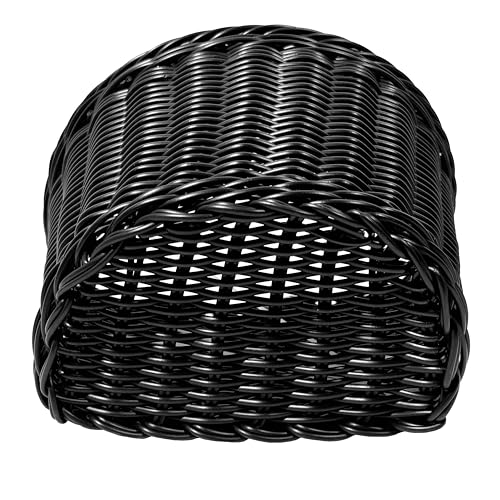 Bike Basket Front for Kids & Adult, Detachable Rattan-Style, Black, Small - image 6