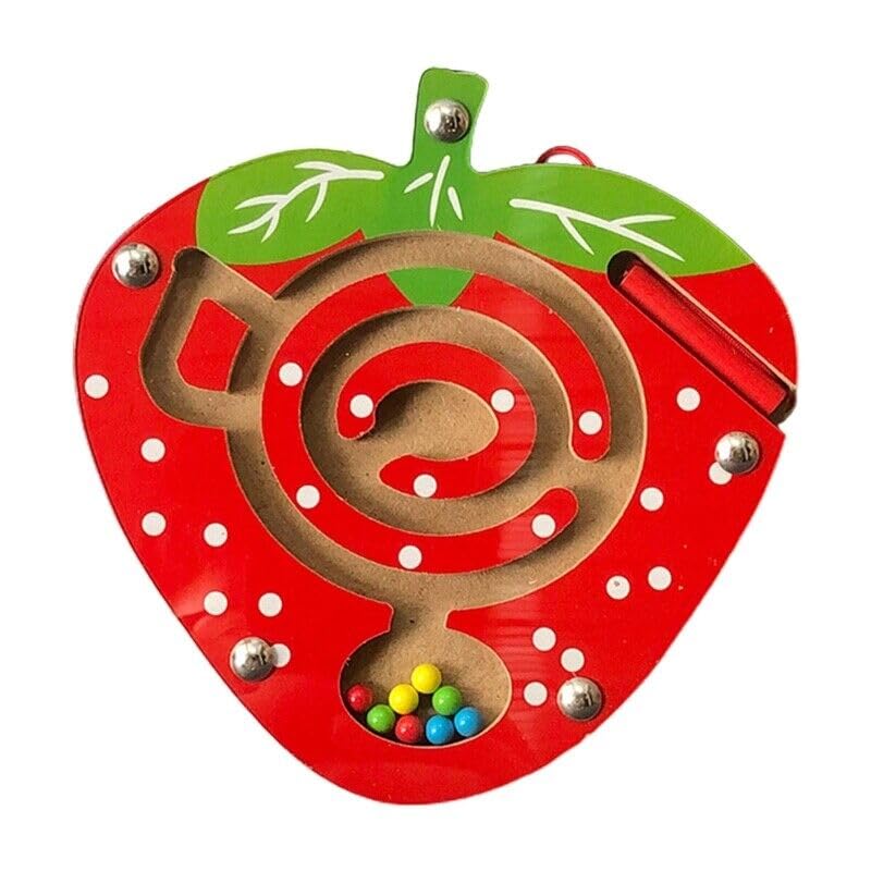 WITTY POPS - Wooden Magnetic Maze Toys - Learning Educational/Brain Development Puzzle Toys for toddler kids - Birthday/Return Gifts for Children (Strawberry) (B0CQPDQWV6) Amazon Price History, Amazon Price Tracker