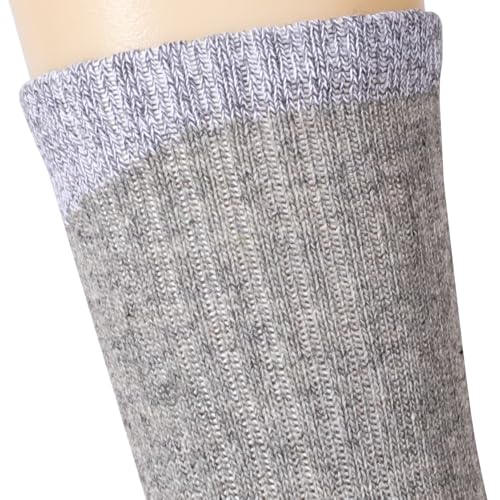 Image of EnerWear 6 Pack Women's Wool Outdoor Hiking Trail Crew Sock (US 9-11, Green /Grey)