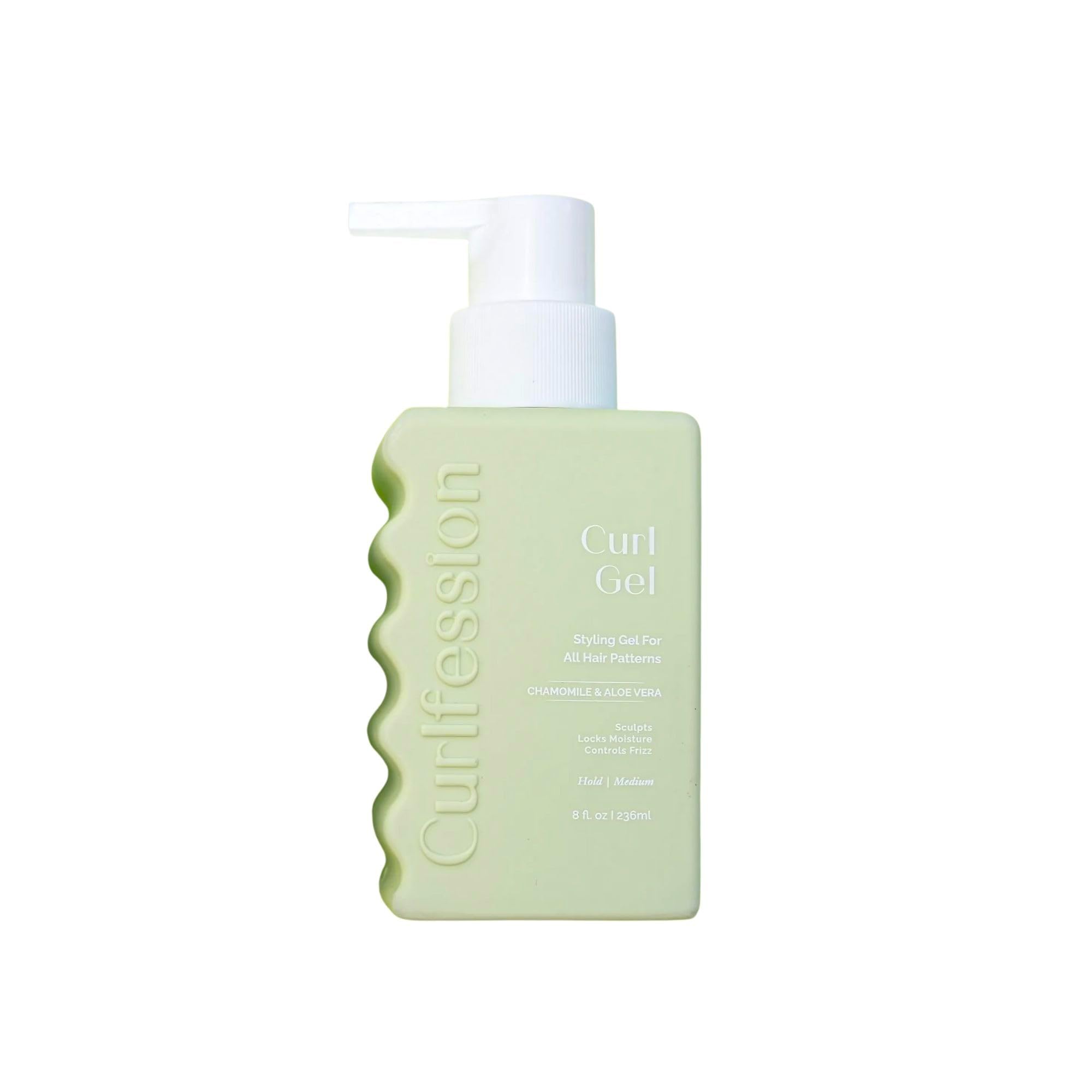CURLFESSION® Curl Gel for Curly Hair Defines and Moisturizes Curls And Waves Controls Frizz- 8 Fl. Oz.