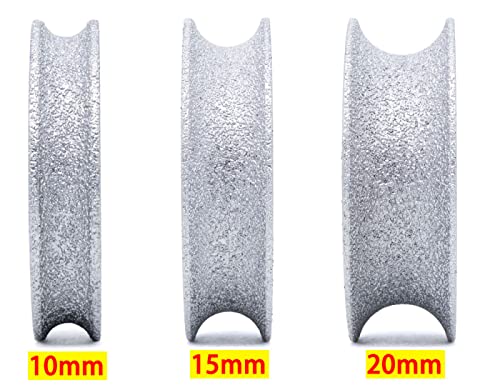 Herramientas de muela abrasiva, Rueda de perfilado broca enrutador diamante punta redondeada completa soldada al vacío for borde piedra y granito(30mm)