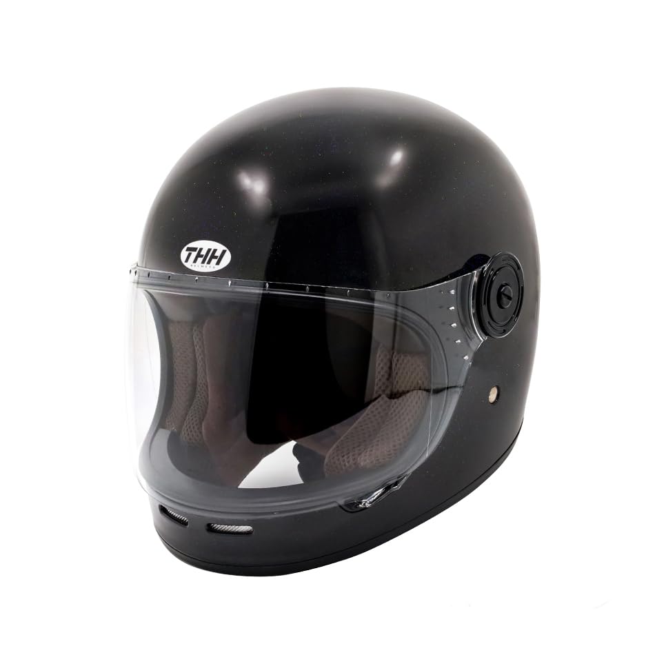 Amazon | THH レトロ アンチフォグシールド フルフェイスヘルメット TT 