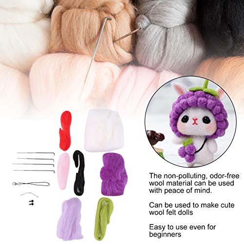Conjunto de Feltro de Agulha Diy Kit de Decoração Inglês Cutucando Música lã Presente Chaveiro Bonec