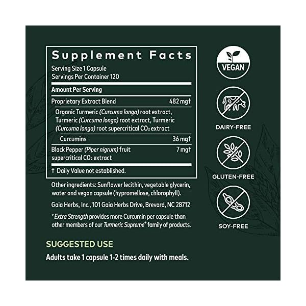Gaia-Herbs-Turmeric-Supreme-Extra-Strength-Turmeric-Curcumin-Supplement-with-Black-Pepper-Daily-Joint-Support-Healthy-Inflammatory-Response-Vegan-Liquid-Capsules-120-Count Gaia Herbs, Turmeric Supreme Extra Strength, Turmeric Curcumin Supplement with Black Pepper, Daily Joint Support…
