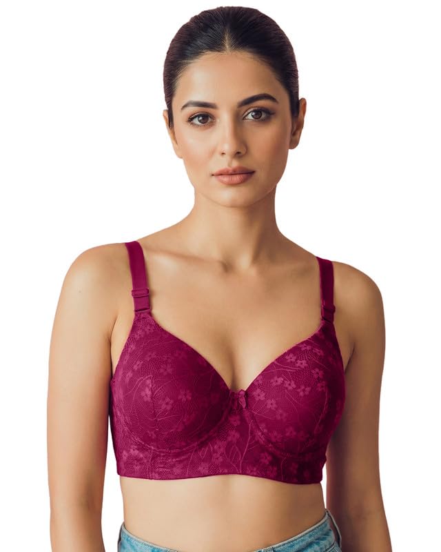 tweens Cotton Padded Scallop Edge Bonded Lace Bra | Wire-Free | Lace Bra | Lightly Padded | Full Coverage | Pack of 1|-picture-56