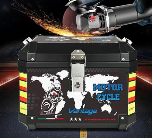 OLAYA Caixa traseira de motocicleta 48L - porta-malas universal para scooter - caixa de alumínio imp