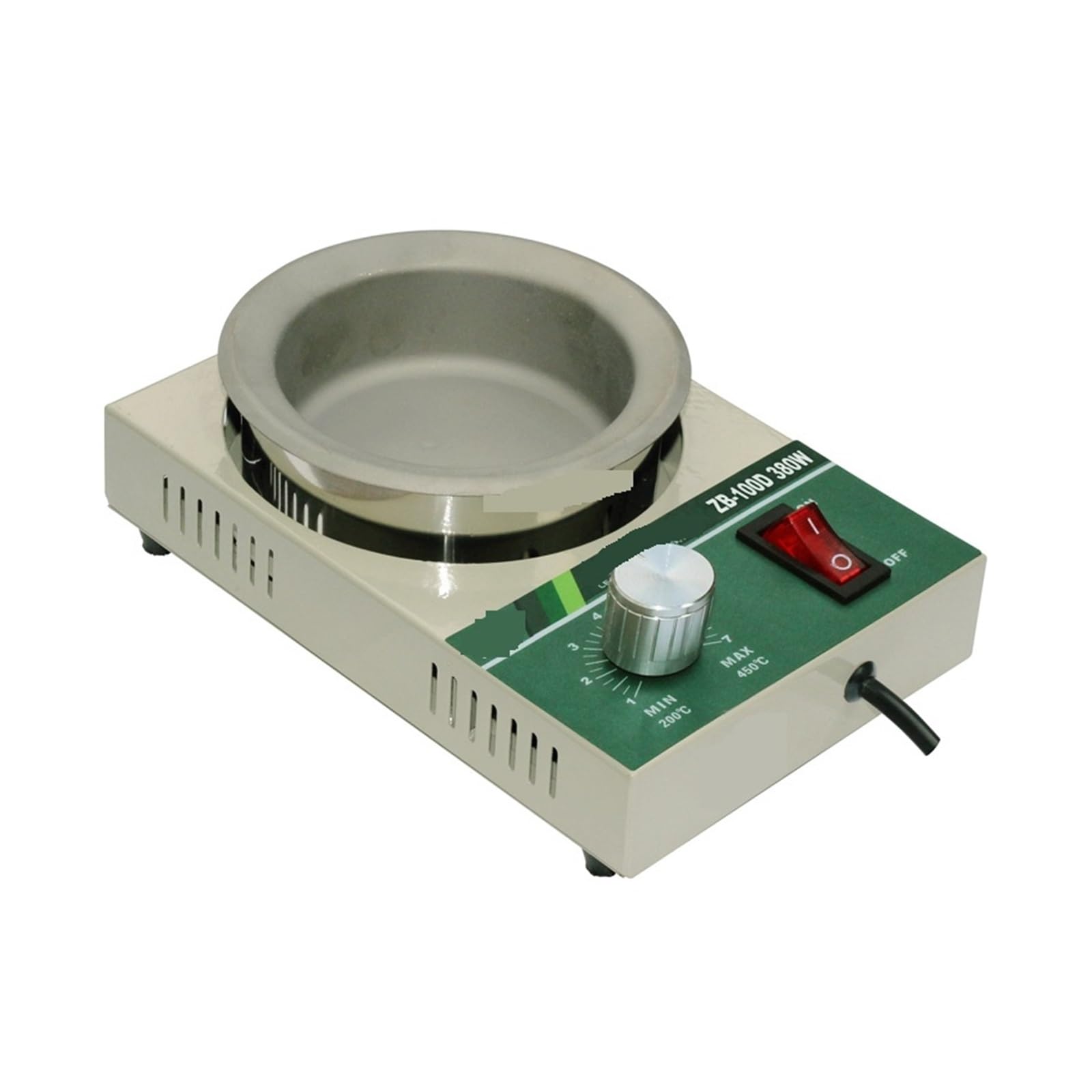 Mjfvn One Color Zb100d Miniature Soldering Pot 380W Melting Tin Pot Tht Series Micro Flux Solder Pot