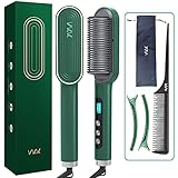 [Schneller und zeitsparender] - Diese VKK Ionen Glättbürste kann in 30 Sekunden schnell erhitzt werden. Im Vergleich zur klassischen Zangenform erleichtert das Kammdesign nicht nur das Glätten Ihrer Haare, sondern hilft Ihnen auch, mehr Zeit zu sparen.