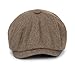 Kids Boys Wool Newsboy Cap - Vintage Tweed Flat Beret Cabbie Hat for Toddler Boys Girls Pageboy(for 4 to 9 Years)