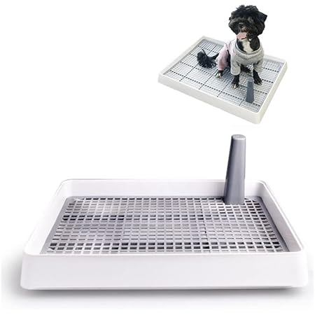 Amazon トレーニング犬トイレ しつけ用 ホワイト 犬 トイレ 犬 トイレトレー ペット トイレ トイレトレー マーキングポール 足上げ 犬 習性 犬用トイレトレー メッシュ付き 組み立て簡単 お掃除ラク ホワイトグレー S 38 3 30 9 6 5cm Lmmlh トイレトレー 通販