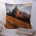 945 Federe Cuscini 45x45cm Lussuoso Divano Fodera per Cuscino Panorama Incredibile Paesaggio Naturale Cielo Colorato Dolomiti Sentiero Soleggiato Parchi Naturali All'Aperto Nessuno