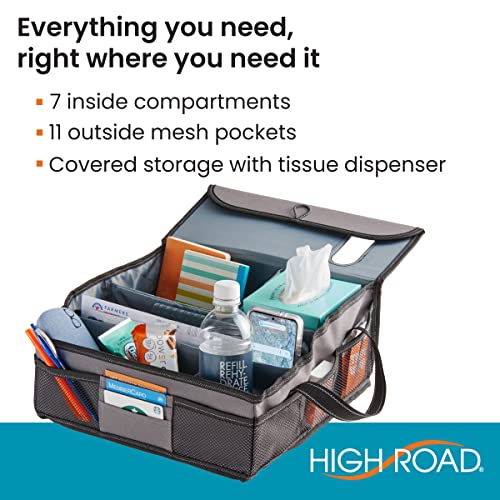 High Road SeatStash Car Front Seat Organizer - Passenger Seat Organizer and Car Office Organizer with Filing and Cup Holder Dividers