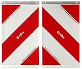 ladebordwand Maße: 250 x 400mm UvV Set Hubladebühnen Warnflagge Ladebordwand Warnfahne Alu Schiene 250 x 400 mm, Links- und rechtsweisend