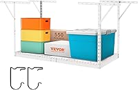 Vista 1 de VEVOR Overhead Garage Storage Rack, 3x6 Garage Ceiling Storage Racks, Heavy Duty Adjustable Cold Rolled Steel Racks for Garage Storage, White