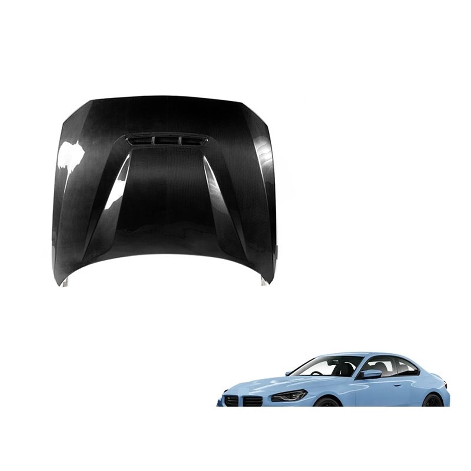 Zlo-partes de carrocería de coche, cubierta de motor estilo M2 CS, capó delantero de fibra de carbono seca de sarga 3K, Compatible con capó BMW M2 F87