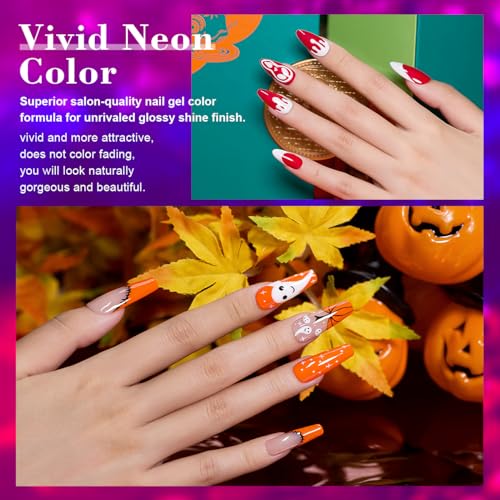 Set de Esmaltes en Gel Fluorescentes Glow in The Dark 6 Piezas miniatura 4