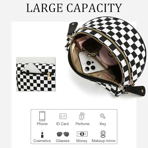 Image of KKXIU Crossbody Sling Bag for Women Trendy Fanny Pack Vegan Leather Chest Bag | Trendy
