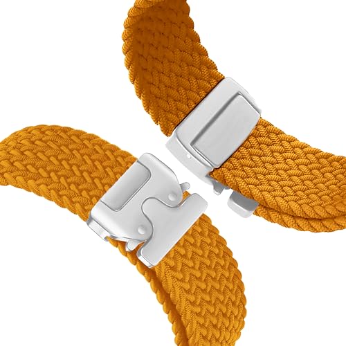 Image of ACM Watch Strap Woven Braided Clipper 22mm compatible with Universal 22mm Size Replacement Strap Smartwatch Adjustable Belt Band