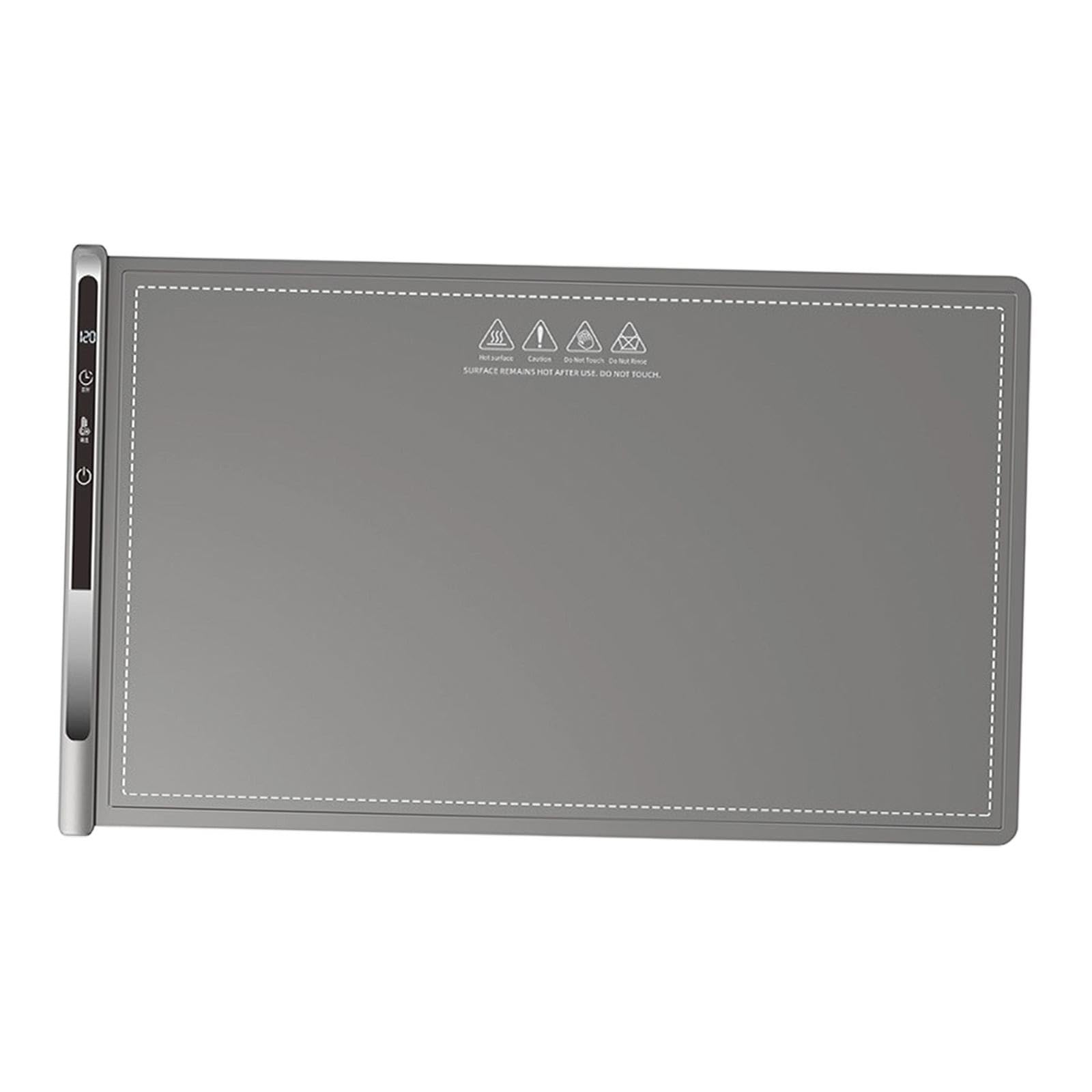 Manta Térmica para Alimentos, Manta Calefactora, Otoño, Temporizador de 8 Horas, Portátil, 300 W, Fiesta, Uso Diario, Reuniones, Placa Calefactora, Gris, Individual