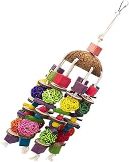 OATIPHO Gaiolas de pássaros para periquitos, brinquedos de pássaros para pássaros brinquedo de balanço de pássaros, brinquedos de calopsita brinquedos para gaiola de pássaros, brinquedo de mordida de pássaros, periquito, gaiola de pássaro, papagaio pequeno