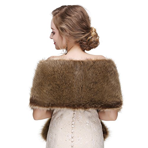 Women's Wedding Shawl Faux Fur Scarf Wraps for Evening/Party/Show3