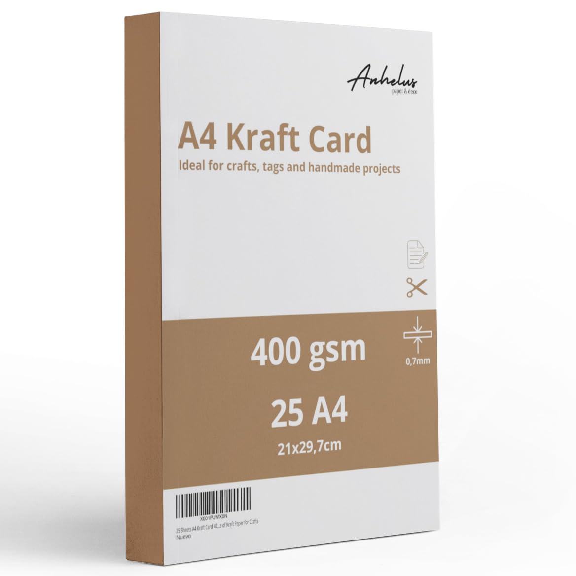 20 Sheets A4 Kraft Card 600 g/m² (1 mm Thick) | Natural Cardboard — image 1