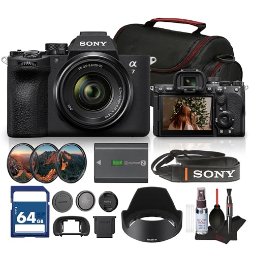 Sony a7 V Mirrorless Camera with 28-70mm Lens | Full-Frame E-Mount Sensor, Advanced Autofocus, & 4K Video Recording | Ideal for Photography, Video & Hybrid Creators + 64GB Card + Bag