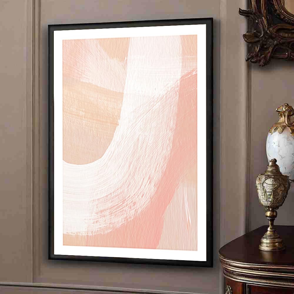 IXEHOH Neutrales Minimalistisches Leinwandbild für das Büro, Abstrakter Pinselstrich Kunstdruck, Moderne Ästhetische Wandkunst für das Wohnzimmer, Große Leinwanddrucke für Schlafzimmer 30x40cm