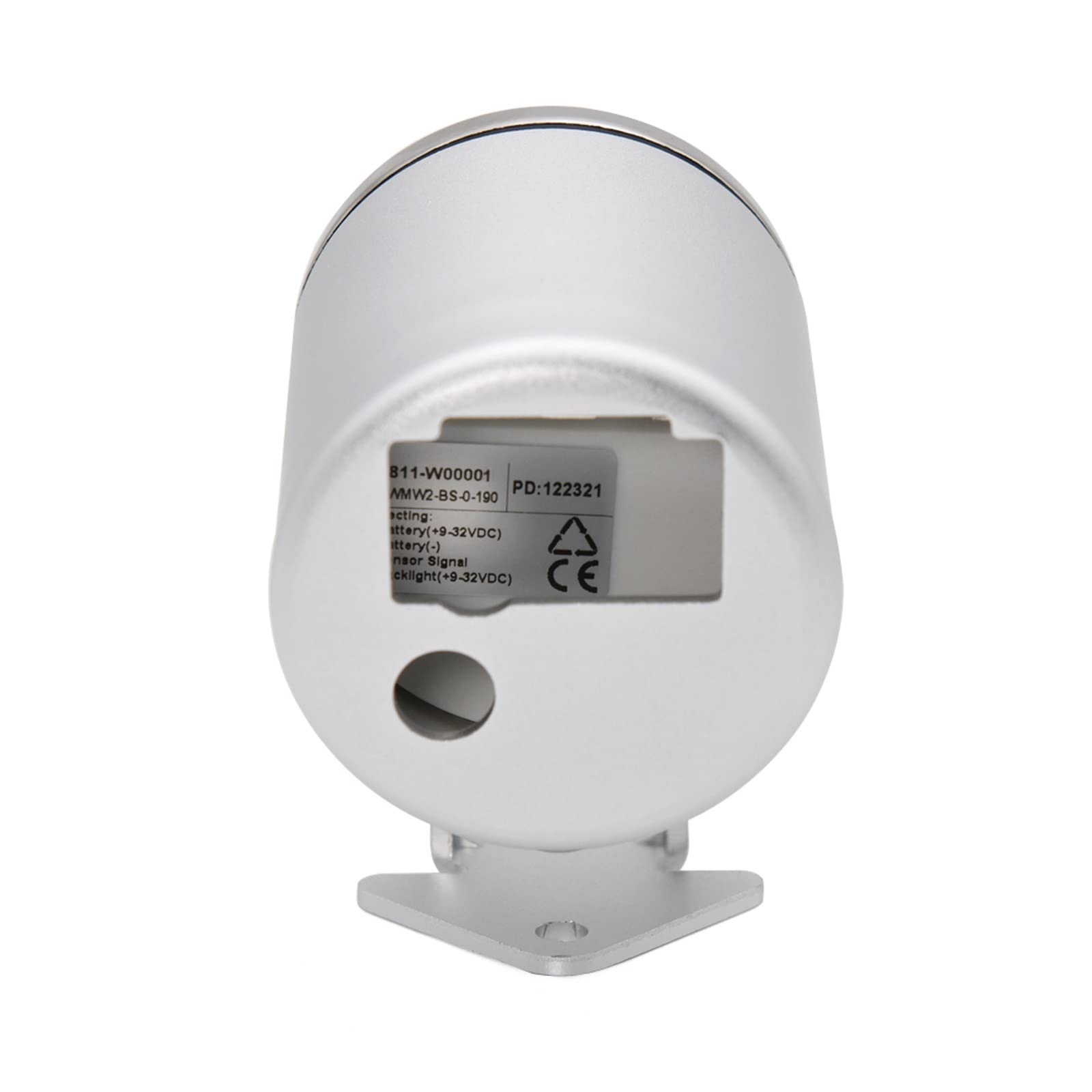 Indicador de nivel de combustible, Medidor de nivel combustible 52 mm con soporte la vaina calibre 0-190ohm indicador del tanque tazón automóvil aluminio(BS)