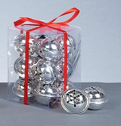 12 x Silver Christmas Jingle Bells