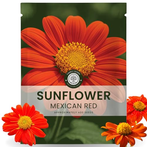 Mexican Sunflower (Red) 400 Seeds for Planting 5-Gram Pack 2026 Growing Season