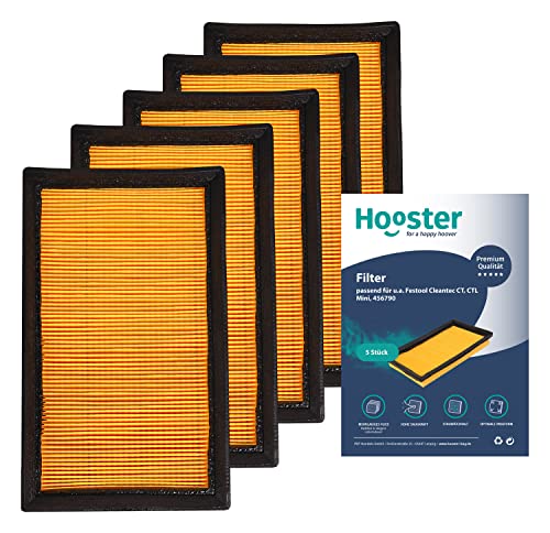 Hooster 5 unidades de filtro principal para Festool | Repuesto para Festool Filter 456790 para CLEANTEC HF CTL MINI / MIDI hasta año de construcción 2018 Cover