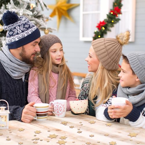 50 Stück Holzsterne Streudeko Glitzer Sterne, 4 Größen Holz Basteln Konfetti, Sterne Tischdeko Weihnachten für Hochzeit, Geburtstag Party, Jubiläum Tisch Deko (Gold 6 Eckig)