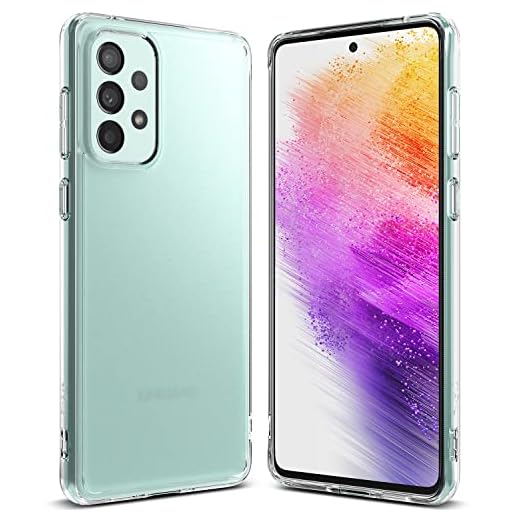 Ringke Capa Fusion compatível com Samsung Galaxy A73 5G (2022), capa amortecedora de TPU (poliuretano termoplástico) fosco antiimpressões digitais fosco - transparente