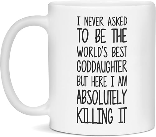 World's Best - Taza de ahijada, divertida cita de ahijada, 11 onzas, color blanco