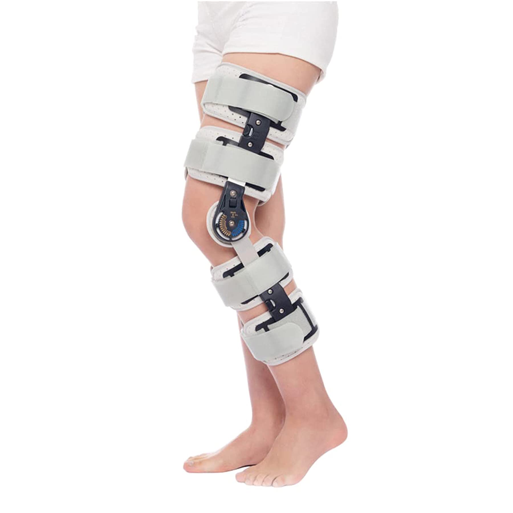 Rodillera ROM Bisagras Ortesis de Rodilla Regulable con Bisagras Estabilización para La Pierna para Lesionados Esguinces Artritis Desgarros del Menisco Ligamento Ortopédico