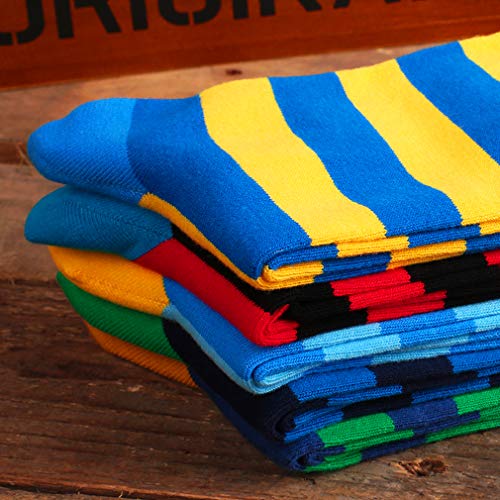 Image of HHX YONLEE Dress Socks 5 /6 /10 Pairs Crew Argyle Colorful Cotton Novelty Casual Happy Fun