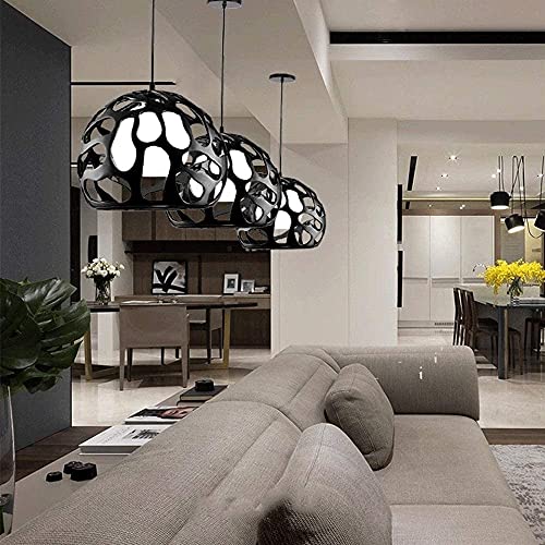 Pendant light modern simplicity noir avec abat-jour évidé - 6